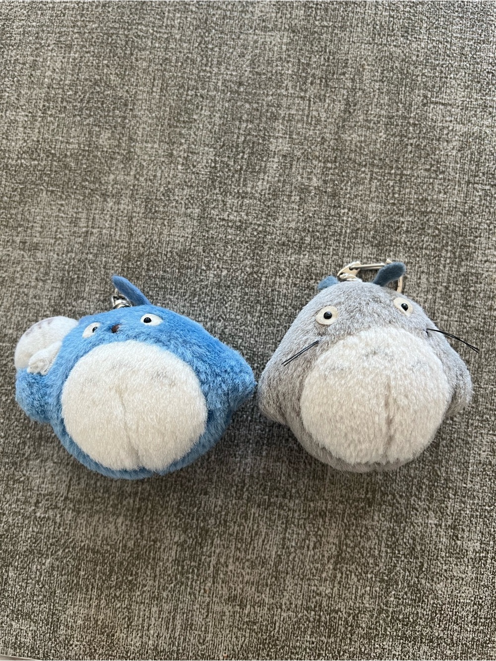 Totoro Character Keychain Charm - Blue and Gray